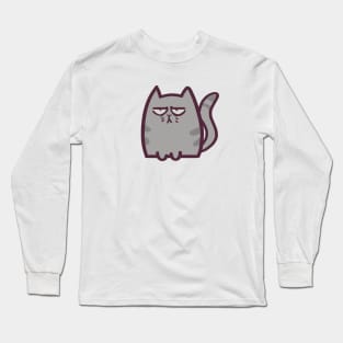 Annoyed Cartoon Cat Long Sleeve T-Shirt